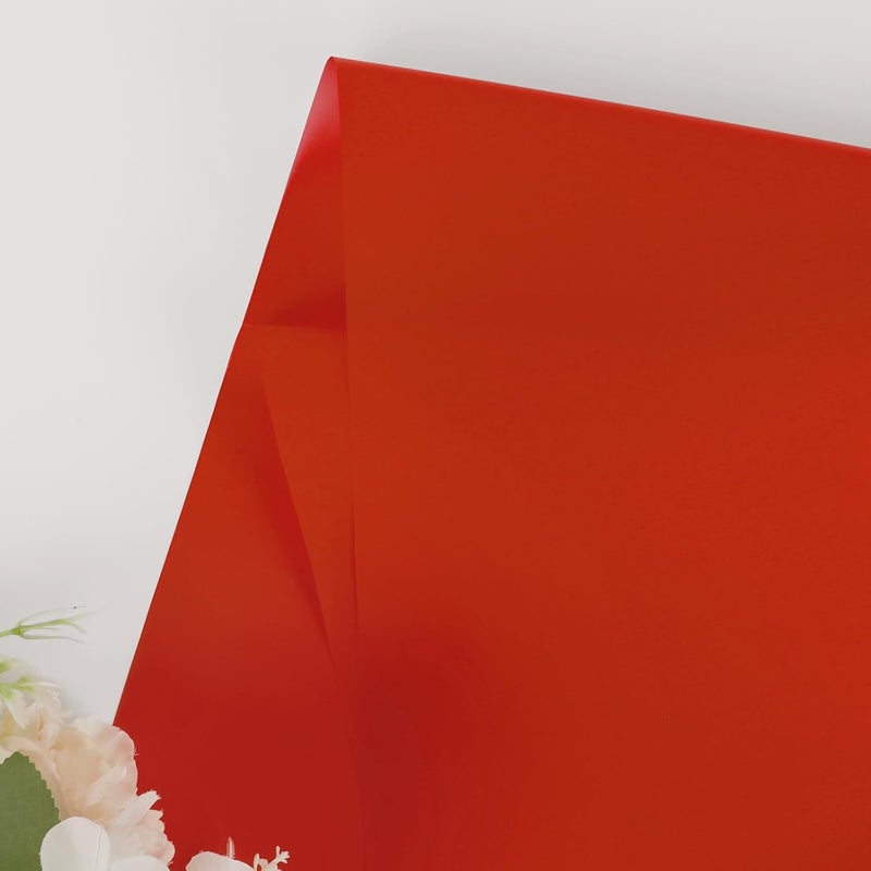 FUHITIM 20 Sheets Flower Wrapping Paper -Waterproof Floral Bouquet Wrapping Paper Used for DIY Crafts, Gift Packaging, Florist Supplies Packaging Paper for Wedding Birthday Gift (Misty Red) - Image 4